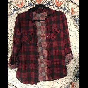 Red Burgundy Black Flannel